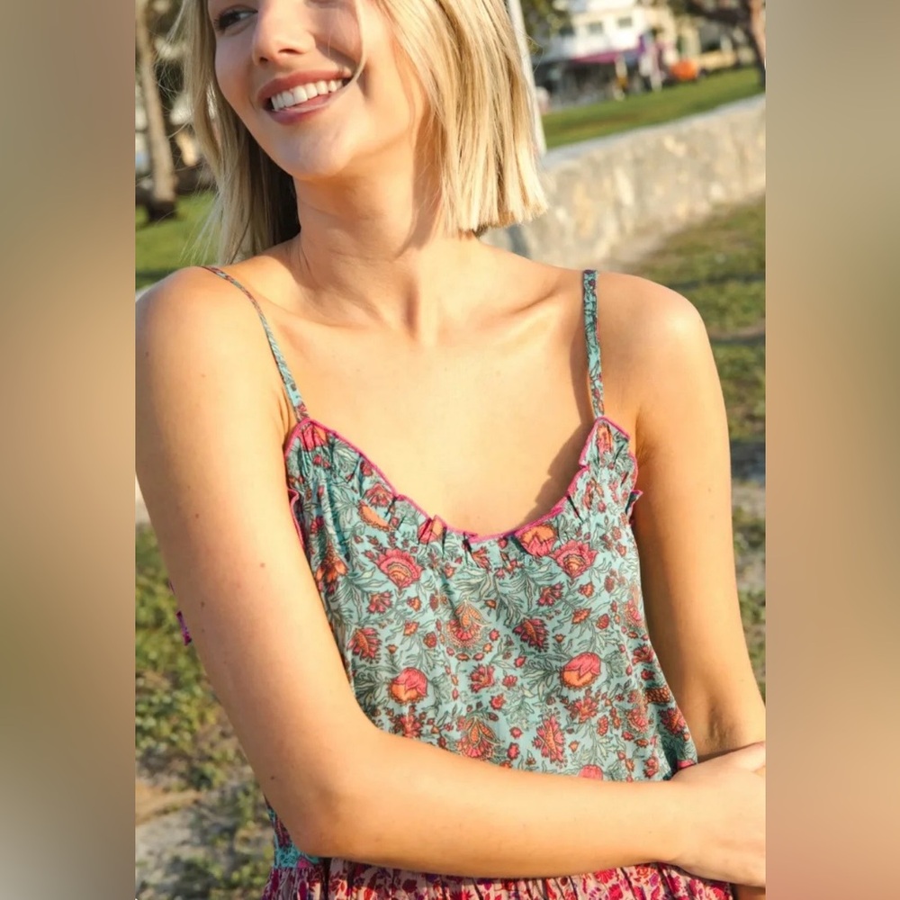 Natural Life Harley Mini Dress - Magenta Mixed Floral NWT - Picture 3 of 10